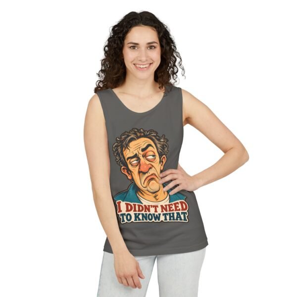 I Didn't Need To Know That tank top | Sarcastic Retro Face design
