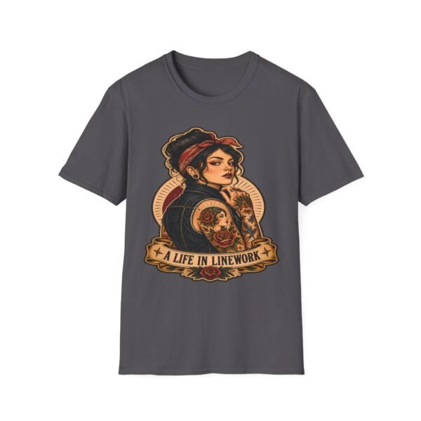 Tattooed Rosie Tee — "A Life in Linework" Graphic T-Shirt