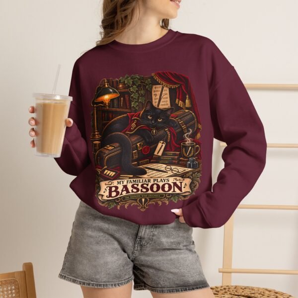 Bassoon Lover Sweatshirt — "My Familiar Plays the Bassoon" Vintage Orchestra Crewneck