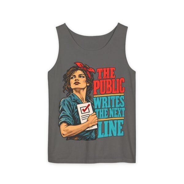 Tank Top — “The Public Writes the Next Line” Voting Rights Retro Graphic Tank