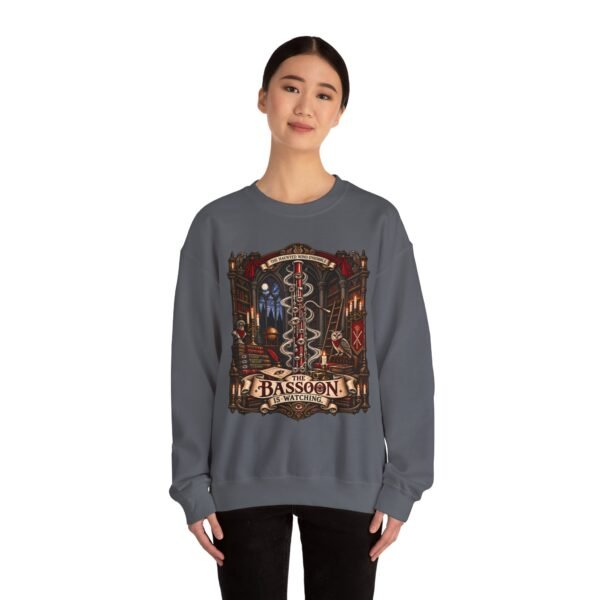 Bassoon Lover Crewneck Sweatshirt — "The Bassoon Is Watching" Orchestra Musician Gift