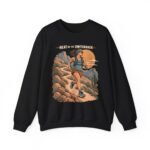 Trail Runner Crewneck Sweatshirt — Desert Hiking Graphic (Run to the Sunrise)