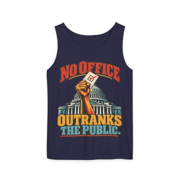 No Office Outranks The Public Tank Top — Voting Rights Graphic Tank