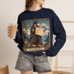 Crewneck Sweatshirt — "The Route Keeper" Vintage Map Navigator Graphic