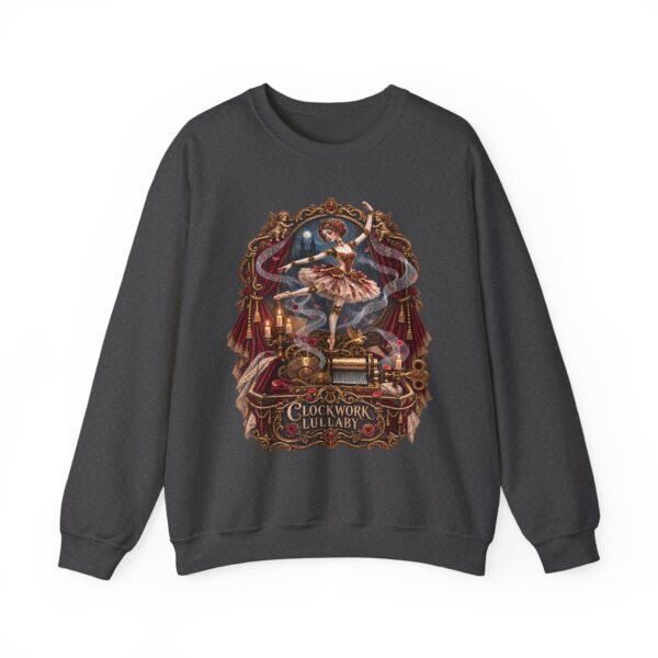 Vintage Ballerina Crewneck Sweatshirt — 'Clockwork Lullaby' Gothic Ballet Graphic