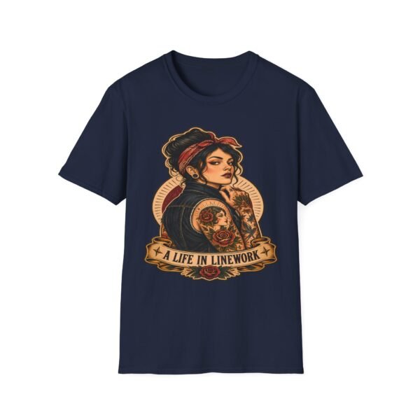 Tattooed Rosie Tee — "A Life in Linework" Graphic T-Shirt
