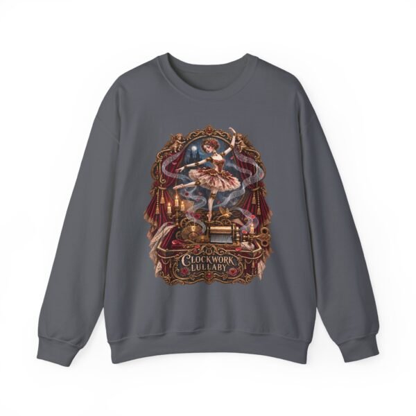 Vintage Ballerina Crewneck Sweatshirt — 'Clockwork Lullaby' Gothic Ballet Graphic