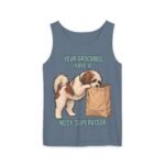 Tank Top - "Your Groceries Have a Nosy Supervisor" Cute Puppy Graphic