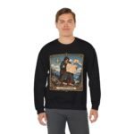 Crewneck Sweatshirt — "The Route Keeper" Vintage Map Navigator Graphic