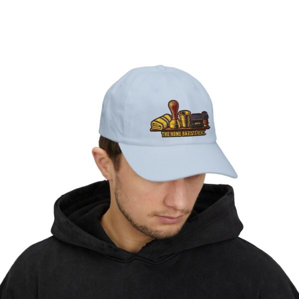 Barista Tools Dad Cap — "The Home Barista Bench" Embroidered Coffee Hat