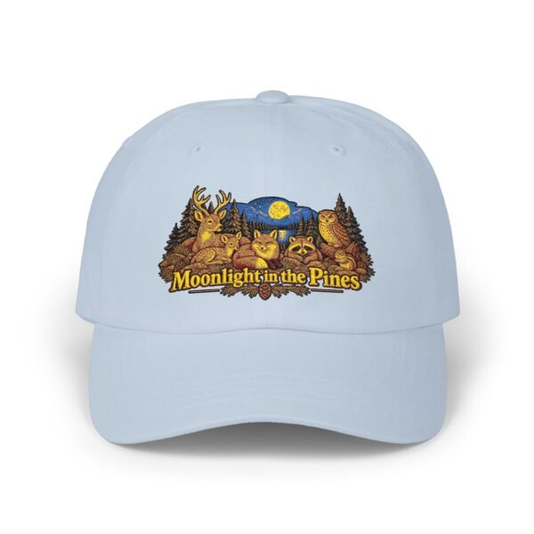 Moonlight in the Pines Dad Cap — Vintage Wilderness Embroidered Hat