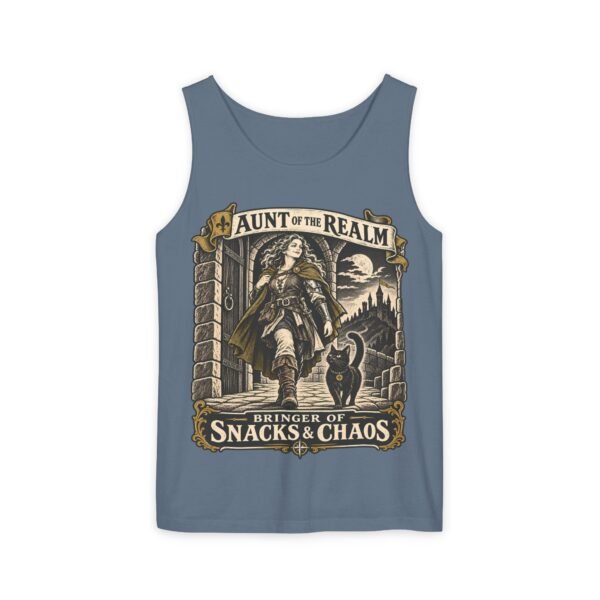Aunt of the Realm Tank Top — "Bringer of Snacks & Chaos" Fantasy Graphic