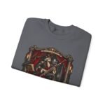 Gothic 'Bassoon of the Damned' Crewneck Sweatshirt — Skeleton Bassoonist Graphic