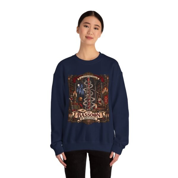 Bassoon Lover Crewneck Sweatshirt — "The Bassoon Is Watching" Orchestra Musician Gift