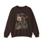 Hiking Elk Crewneck Sweatshirt — Rustic Outdoors "Don't Lose Yourself" Design