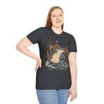 Sea Monster Graphic T-Shirt – Retro Koi/Monster Harbor Illustration
