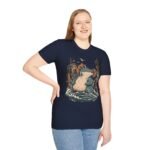 Sea Monster Graphic T-Shirt – Retro Koi/Monster Harbor Illustration