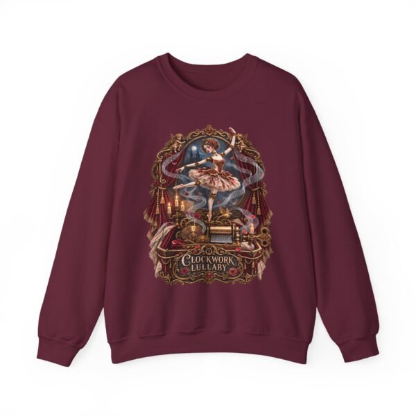 Vintage Ballerina Crewneck Sweatshirt — 'Clockwork Lullaby' Gothic Ballet Graphic