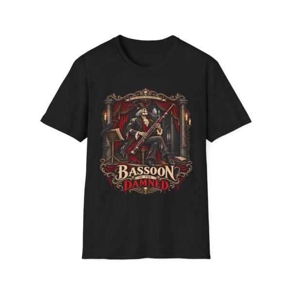 Bassoon Damned T-Shirt — Gothic Skeleton Musician Graphic Tee