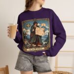 Crewneck Sweatshirt — "The Route Keeper" Vintage Map Navigator Graphic