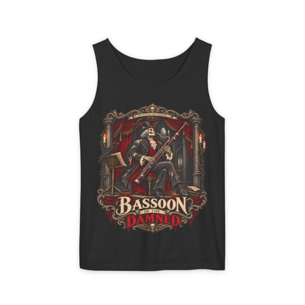 Bassoon Damn! Skeleton Bassoon Player Tank Top — Gothic Musician Tee