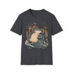 Sea Monster Graphic T-Shirt – Retro Koi/Monster Harbor Illustration