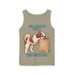Tank Top - "Your Groceries Have a Nosy Supervisor" Cute Puppy Graphic