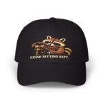 Grind Setting Dept. Raccoon Espresso Dad Cap — Relaxed Embroidered Baseball Hat