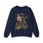 Hiking Elk Crewneck Sweatshirt — Rustic Outdoors "Don't Lose Yourself" Design