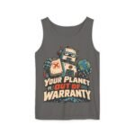 Tank Top — 'Your Planet Is Out Of Warranty' Retro Robot Graphic