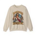 Crewneck Sweatshirt — "The People Still Weigh In" Lady Justice Graphic