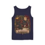 Bassoon Player Tank Top — "My Familiar Plays Bassoon" Vintage Musician Graphic