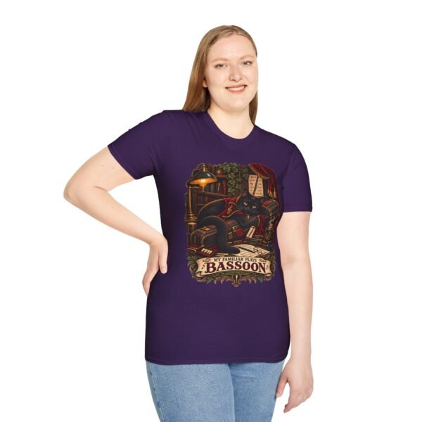 Bassoon Cat T-Shirt — Vintage Cozy Musician Tee ("There Was a Cat and a Bassoon")