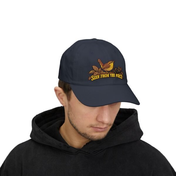 Seen From The Porch Dad Cap — Bird & Leaves Embroidered Baseball Hat