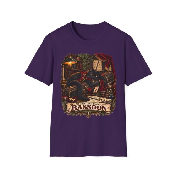 Bassoon Cat T-Shirt — Vintage Cozy Musician Tee ("There Was a Cat and a Bassoon")