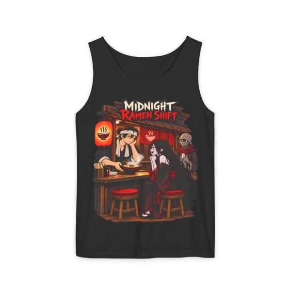 Midnight Ramen Shift Tank Top — Anime Night Owl Graphic Tank