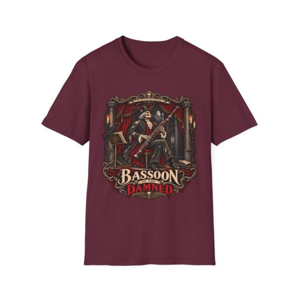 Bassoon Damned T-Shirt — Gothic Skeleton Musician Graphic Tee