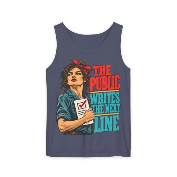 Tank Top — “The Public Writes the Next Line” Voting Rights Retro Graphic Tank