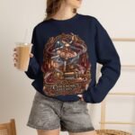 Vintage Ballerina Crewneck Sweatshirt — 'Clockwork Lullaby' Gothic Ballet Graphic
