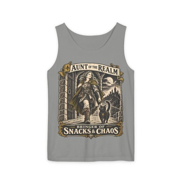 Aunt of the Realm Tank Top — "Bringer of Snacks & Chaos" Fantasy Graphic