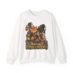 Questing Past Curfew Crewneck Sweatshirt — Fox Adventurer & Crow RPG Graphic