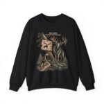 Hiking Elk Crewneck Sweatshirt — Rustic Outdoors "Don't Lose Yourself" Design