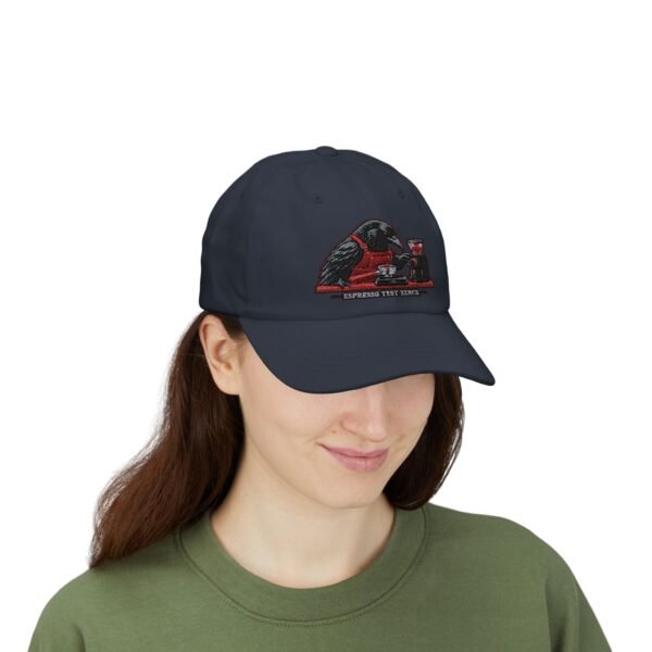 Coffee Raven Dad Cap — Espresso Test Pilot Embroidered Baseball Hat
