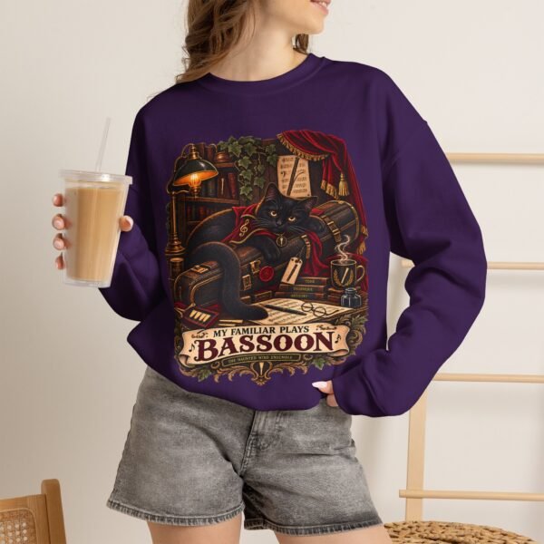 Bassoon Lover Sweatshirt — "My Familiar Plays the Bassoon" Vintage Orchestra Crewneck
