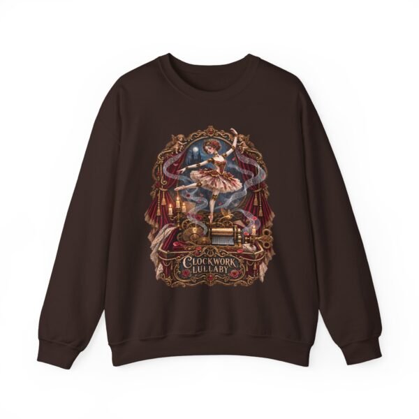 Vintage Ballerina Crewneck Sweatshirt — 'Clockwork Lullaby' Gothic Ballet Graphic