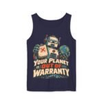 Tank Top — 'Your Planet Is Out Of Warranty' Retro Robot Graphic