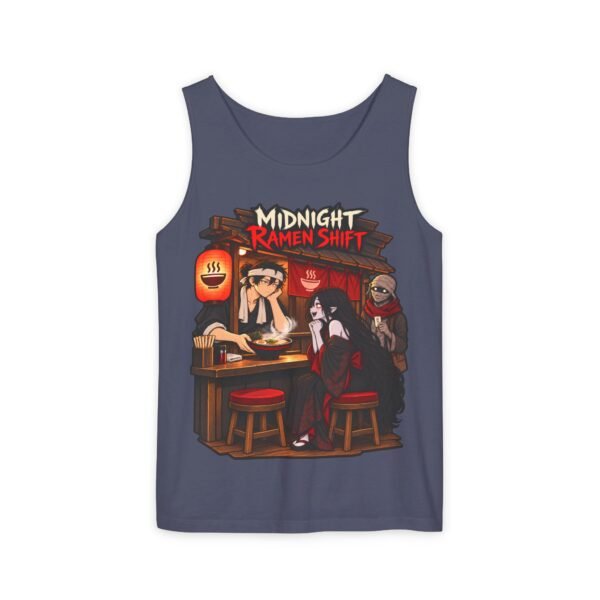 Midnight Ramen Shift Tank Top — Anime Night Owl Graphic Tank