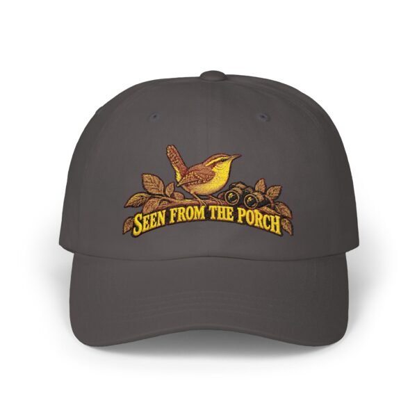 Seen From The Porch Dad Cap — Bird & Leaves Embroidered Baseball Hat