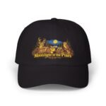 Moonlight in the Pines Dad Cap — Vintage Wilderness Embroidered Hat